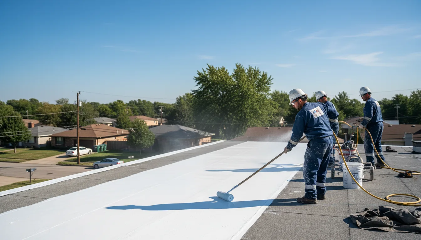 Commercial roof coating in Holcomb, MO near me